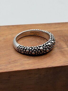Michael Dawkins Sterling Silver 925 Caviar Starry Night Band Ring Size 6.75 4g